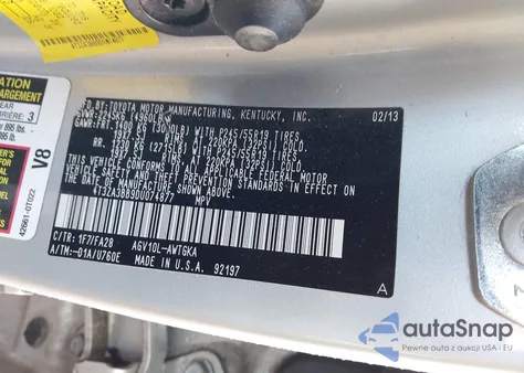 2013 Toyota Venza Le из США, поврежденный, VIN 4T3ZA3BB9DU074877